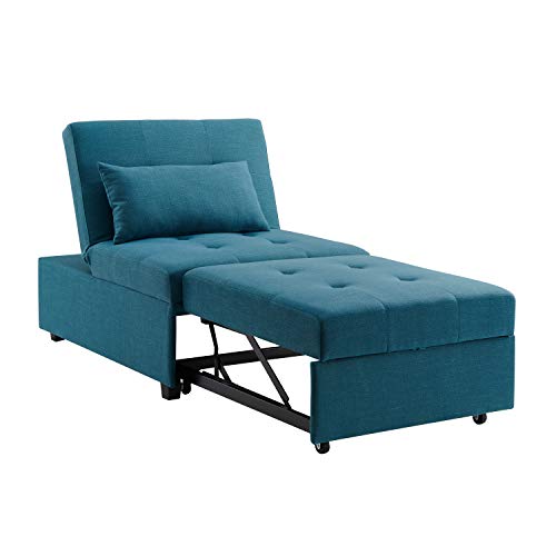 Powell Teal Adjustable Sofa Bed Marnie Chair