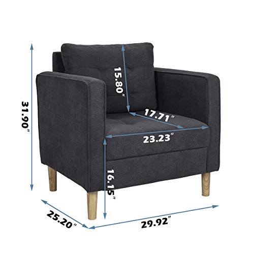 AODAILIHB Mid Century Modern Sectional Sofa Couch Set, 3 Pieces Loveseat Single Chairs for Living Room Home Office Sofa Set