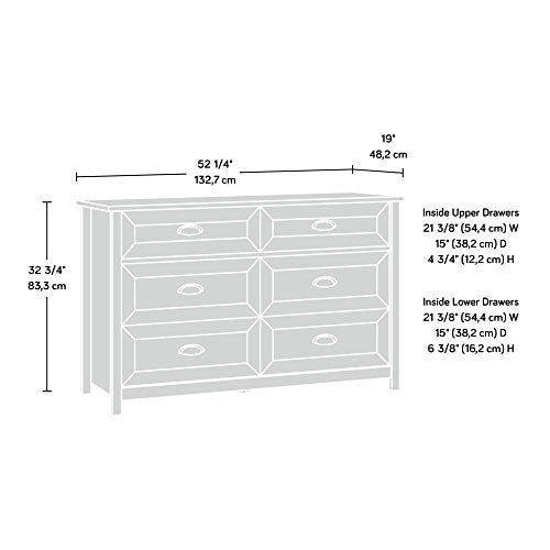 Sauder County Line Dresser, Soft White finish