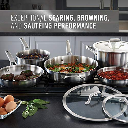 Calphalon Premier Stainless Steel Pots and Pans, 11-Piece Cookware Set