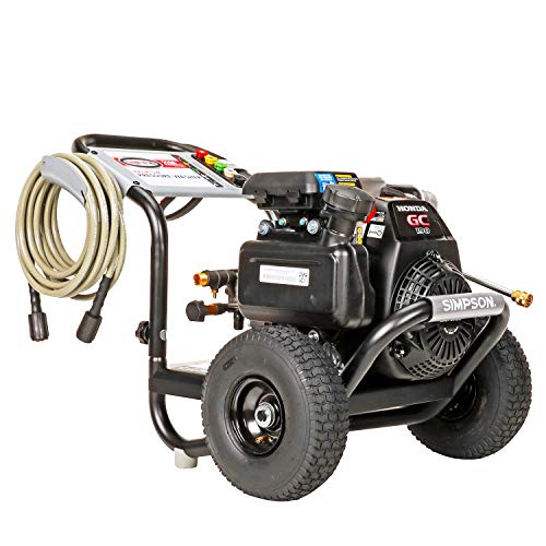 Simpson Cleaning MSH3125 MegaShot Gas Pressure Washer Powered by Honda GC190, 3200 PSI at 2.5 GPM, black