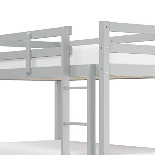 Hillsdale Kids and Teens Caspian Twin Bunk Bed, Twin/Twin, Gray