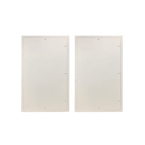 Acudor UF-5000 36 x 24 Inch Universal Flush Mount Access Panel Door Service Hatch with Stainless Steel Cam Latch & Concealed Hinge, White (2 Pack)