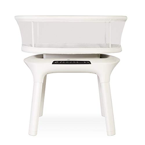 4moms mamaRoo Sleep Bassinet, Bluetooth Baby Bassinets and Furniture with 5 Unique Motions, 4 Built-in White Noise Options, Birch