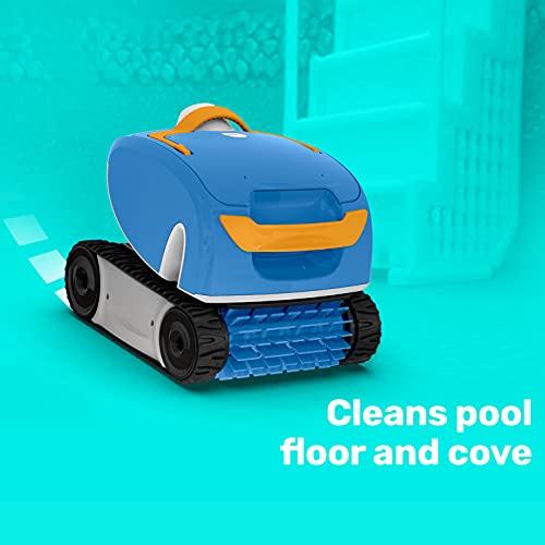 Aqua Products SOLAG Robotic Cleaner, Automatic Vacuum for Above Ground Pools up to 30ft, 40ft Cable Length, Floor & Cove Modes w/Strong Suction & Easy to Clean Debris Basket, Multi-Colored