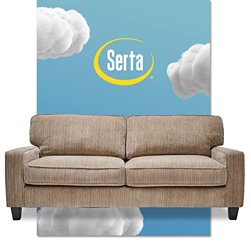 Serta Palisades Modern Design Couch, Straight Arms, Soft Fabric Upholstery, Tool-Free Assembly, 73