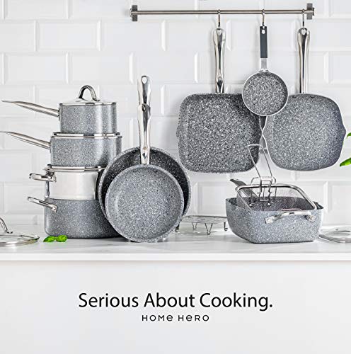 Granite Cookware Sets Nonstick Pots and Pans Set Nonstick - 23pc Kitchen Cookware Sets Induction Cookware Induction Pots and Pans for Cooking Pan Set Granite Cookware Set Non Sticking Pan Set