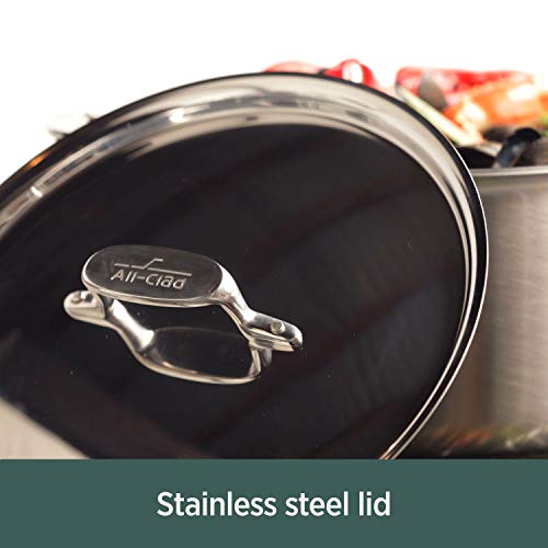 All-Clad Brushed D5 Stainless Cookware Set, Pots and Pans, 5-Ply Stainless Steel, Professional Grade, 10-Piece - 8400001085