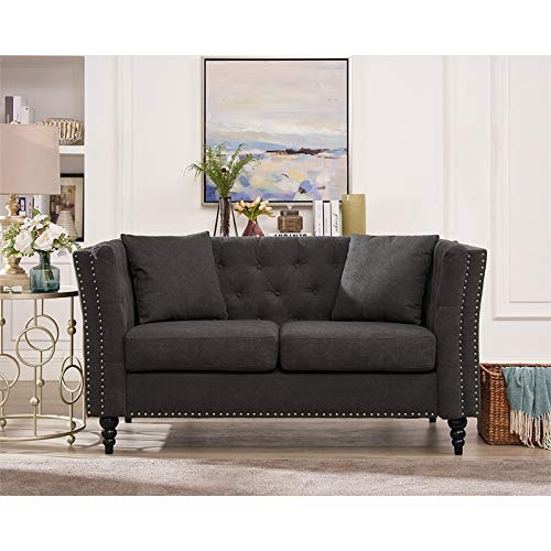 Kingway Furniture Palem Microfiber Living Room Loveseat in Brown