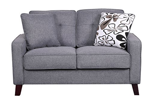 US Pride Furniture S L Love Seats, Light Gray