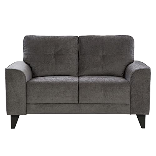 Picket House Furnishings Asher Loveseat in Charcoal