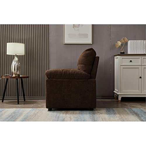 Kingway Furniture Plaencia Linen Living Room Loveseat in Brown
