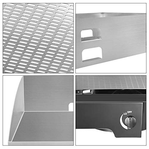 TELAM Gas Flat Top Grill,2 Burner + 16 x14