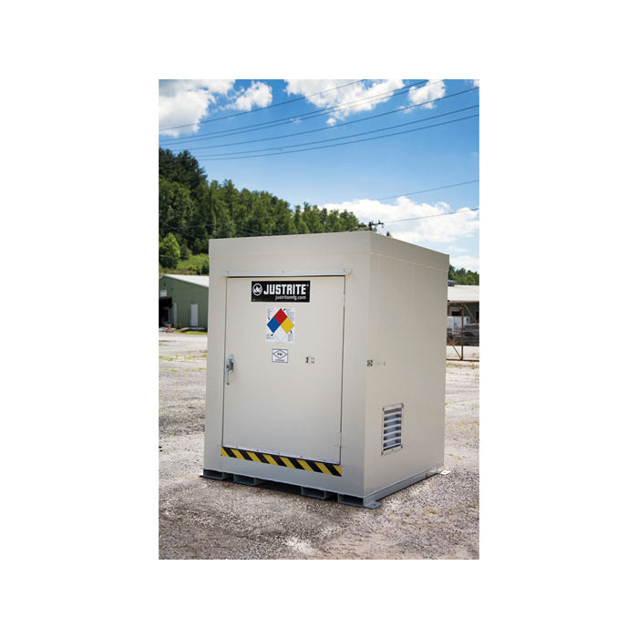 Justrite Non-Combustible Outdoor Safety Locker, 4-Drum