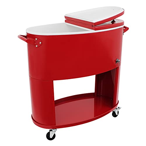 Permasteel PS-A207-RD Patio Cooler, Red