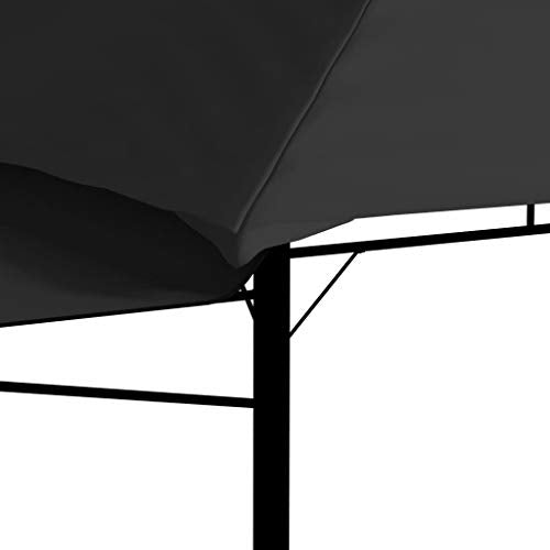 vidaXL Gazebo with Double Extended Roofs Canopy Sun Shelter Garden Outdoor Pavilion Patio Awning Sunshade Poolside Tent Anthracite 180 g/m²