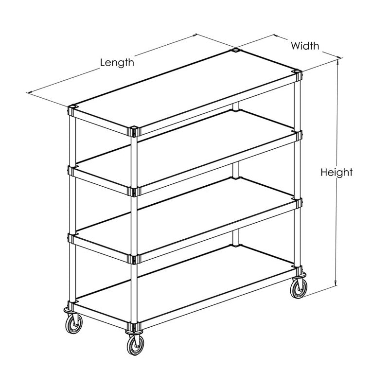 PVI Food Service Mobile Queen Mary Shelving Unit