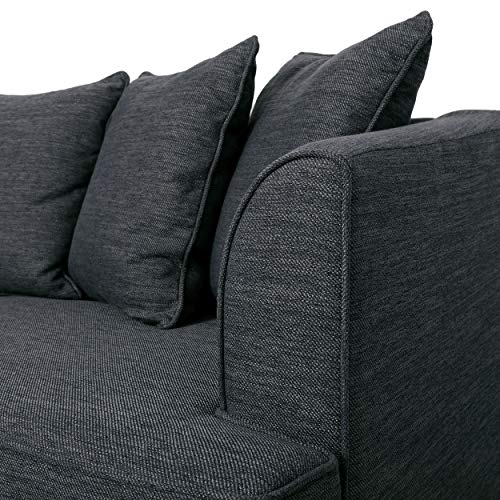 Christopher Knight Home Fairburn 3 Seater Sofa, Charcoal + Espresso