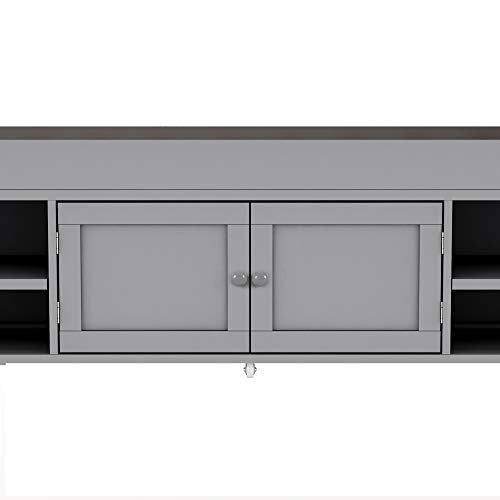 Twin Platform Bed with Drawers / Wooden Storage Bed with Headboard and Footboard /Wood Slat Support / No Box Spring Needed / Easy Assembly,Gray