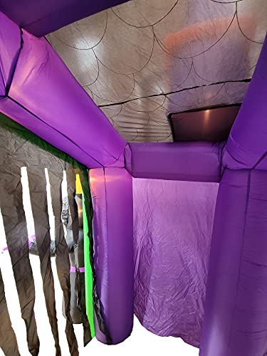 8.5 Foot Halloween Inflatable Haunted House Castle with Skeleton, Ghost & Skulls