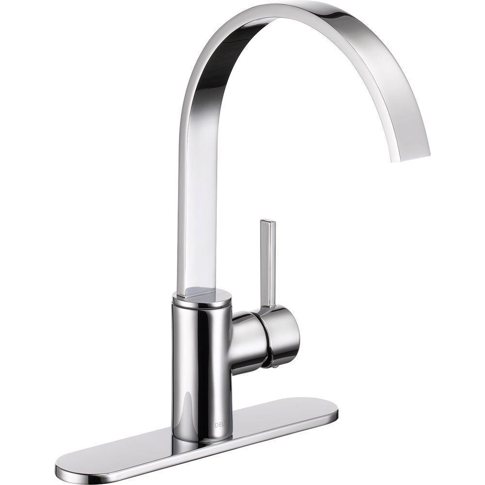 Mandolin Single-Handle Standard Kitchen Faucet in Chrome