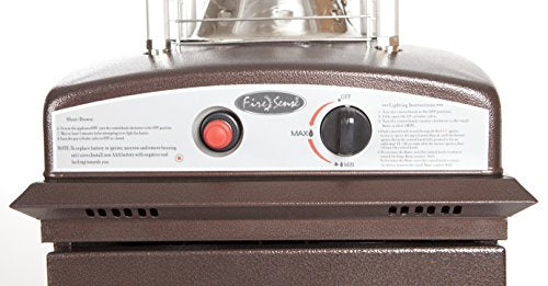 Fire Sense 62224 Hammered Bronze Finish Square Flame Patio Heater