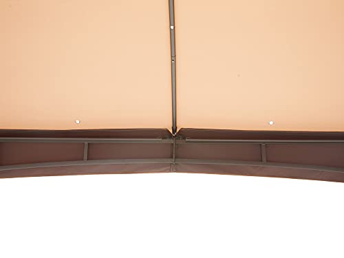 StarEcho 10 x 10 Outdoor Gazebo with Netting, Patio Canopy Gazebo with Durable Frame ,Gazebo for Backyard Soft Top Waterproof, Quick Assemble, Khaki