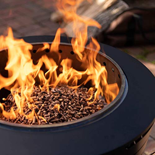 TIKI Brand 25 Inch Stainless Steel Low Smoke Fire Pit - Includes Free Wood Pack and Cloth Cover!!