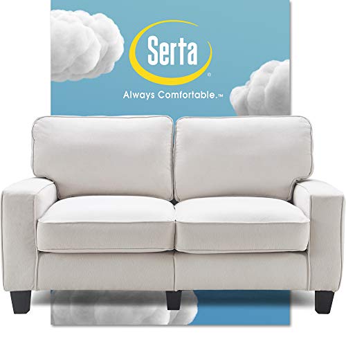Serta Palisades Upholstered Sofas for Living Room Modern Design Couch, Straight Arms, Soft Fabric Upholstery, Tool-Free Assembly - 61