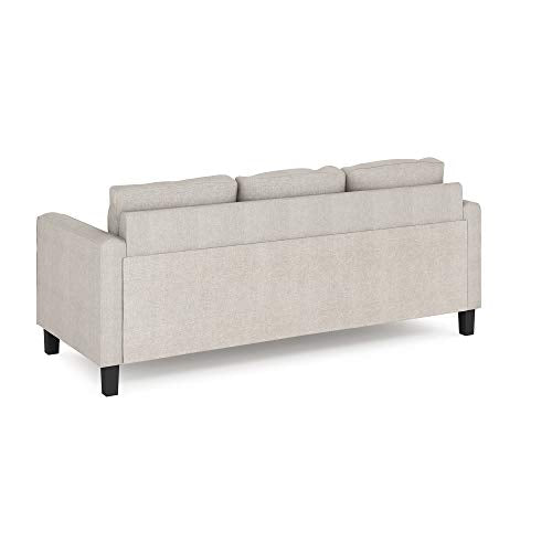FURINNO Bayonne Modern Upholstered 3-Seater Sofas, Fog