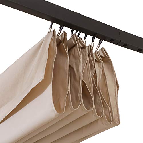 Outsunny 11.5’ x 11.5’ Retractable Patio Gazebo Pergola with UV Resistant Outdoor Canopy & Strong Steel Frame