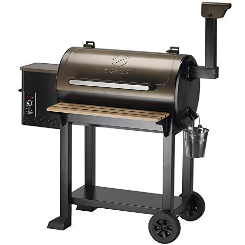 Z GRILLS 550C Wood Pellet Grill & Electric Smoker BBQ Combo with Auto Temperature Control | 2021 Upgrade | 553 sq in Bronze