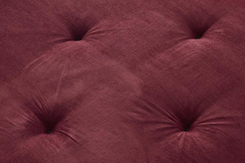 DHP 8 Inch Independently Encased Coil Futon Mattress, Red Microfiber