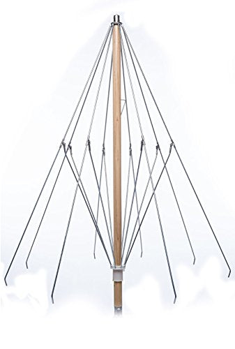 7.5 ft. Steel Commercial Grade Heavy Duty Beach Umbrella with Ash Wood Pole & Acrylic Fabric