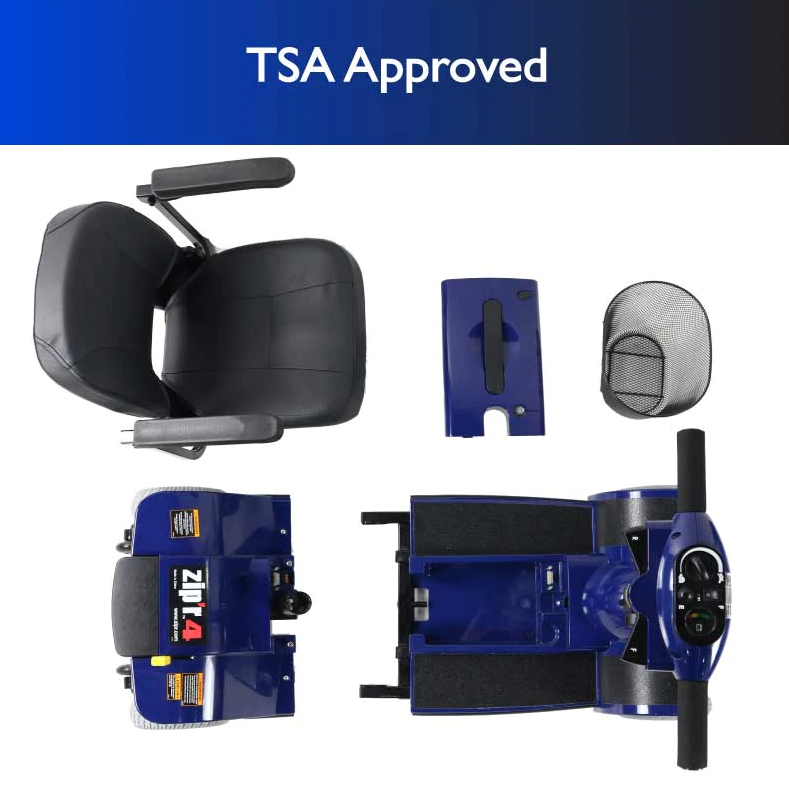 New Zip'r 4 Travel Mobility Scooter Blue New