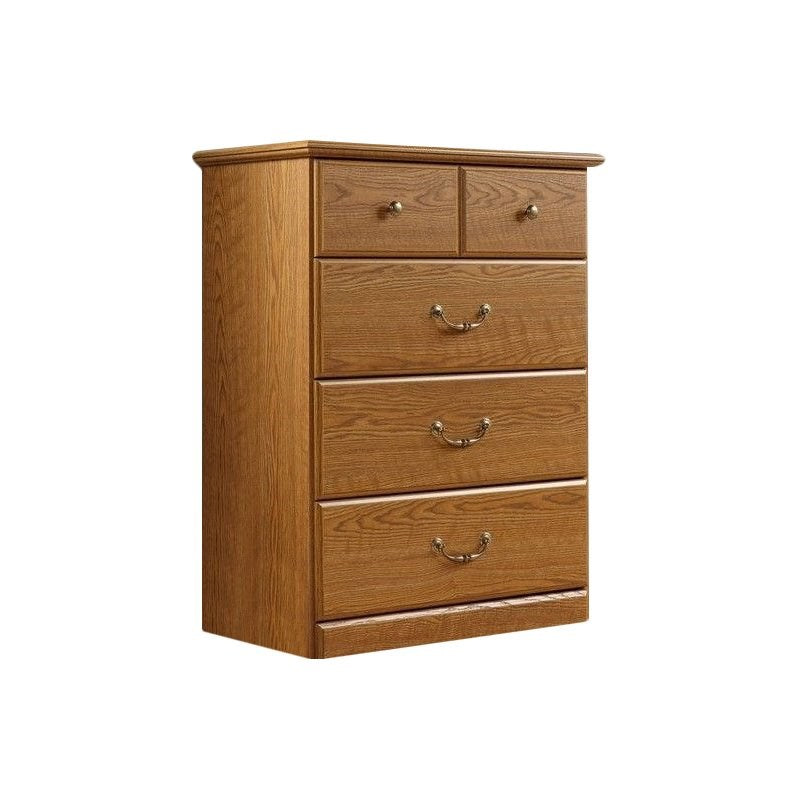 Sauder Orchard Hills 4 Drawer Chest in Carolina Oak