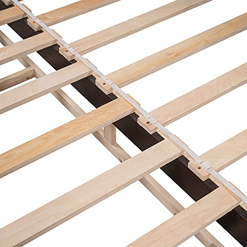 Extending Daybed with Two Drawers, Wooden House Bed Tent Bed with Drawers, No Box Spring Needed, Espresso