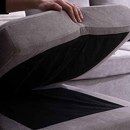 Modern Sectional Sofa, L-Shaped Sofa, Adjustable 2 Seats and 1 Reclining Sofa for Living Room and Small Space Dorm Apartment