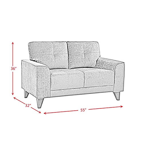 Picket House Furnishings Asher Loveseat in Charcoal