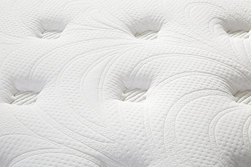 Olee Sleep 10 Inch Milky Way Tight Top Hybrid Spring Mattress, Full, White