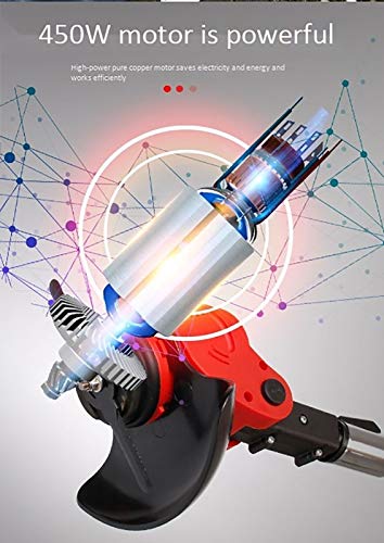 24V Electric Lawn Mower, Small Retractable Home Wireless Trimmer, Portable Lithium Battery Rechargeable Handheld Lawn Mower, Suitable for Garden Lawn A,24V2.0