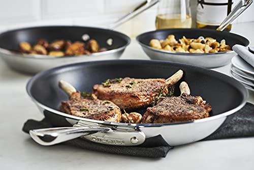 All-Clad 4112NSR2 Stainless Steel Tri-Ply Bonded Dishwasher Safe PFOA-free Non-Stick Fry Pan / Cookware, 12-Inch, Silver