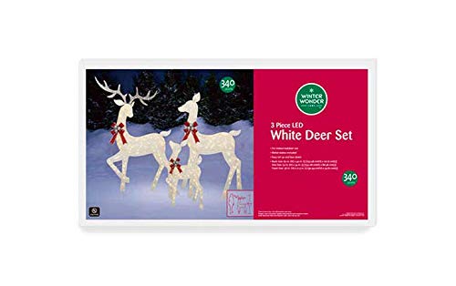 Large 3-Piece LED Lighted Holiday Deer Family - 60