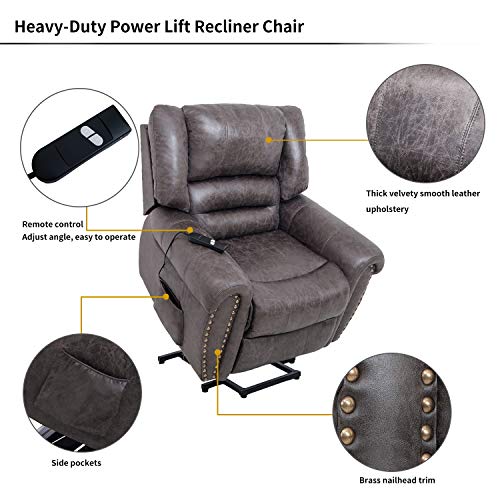 Lift Chairs Recliners Lift Chairs Electric Recliner Chairs with Remote Control Soft Fabric Lounge