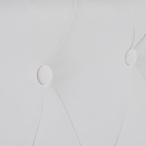 vidaXL Chesterfield 3-Seater Artificial Leather Lounge Seating Black/White