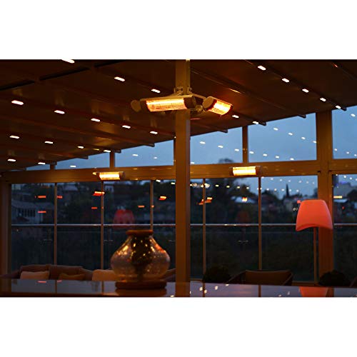 SUNHEAT Commercial/Restaurant 240V Wall Mount Electric Patio Heater - 3000W