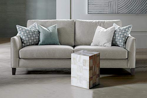 Acanva Luxury Mid-Century Leathaire Curved Arm Living Room Sofa, 66”W Loveseat, Grey