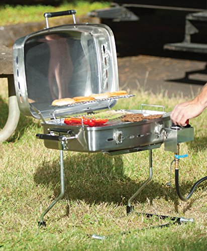 Faulkner 51323 Stainless Steel Barbecue Grille with Disposable Bottle Adapter