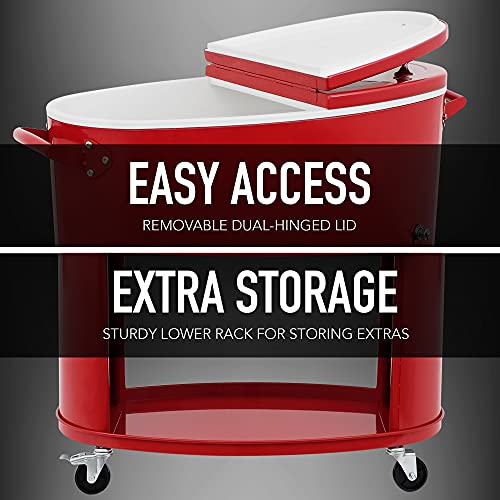 Permasteel PS-A207-RD Patio Cooler, Red