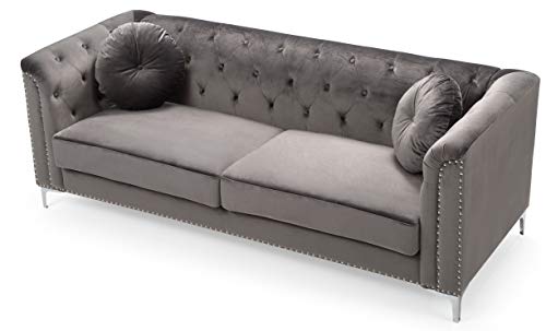 Glory Furniture Pompano Sofa, Dark Gray. Living Room Furniture, 31